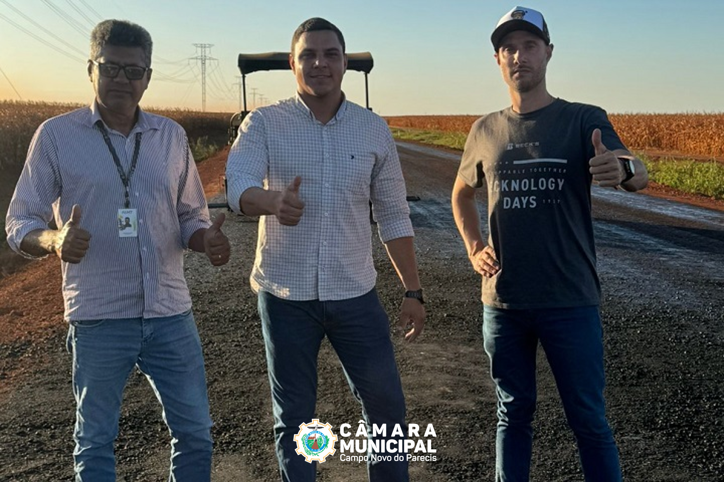 Baioto acompanha equipe de infraestrutura na Linha Santa Maria