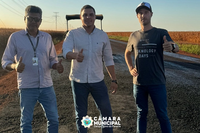 Baioto acompanha equipe de infraestrutura na Linha Santa Maria