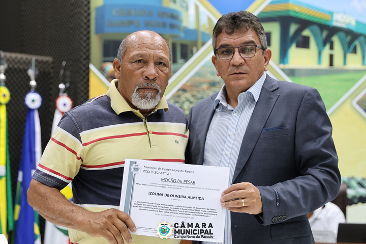 Câmara manifesta condolências à família de Izolina de Oliveira Almeida