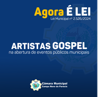 Lei prevê contratação de artistas gospel 
