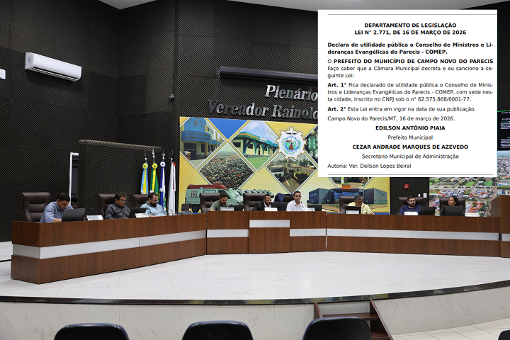 Lei que que declara utilidade pública à COMEP é sancionada