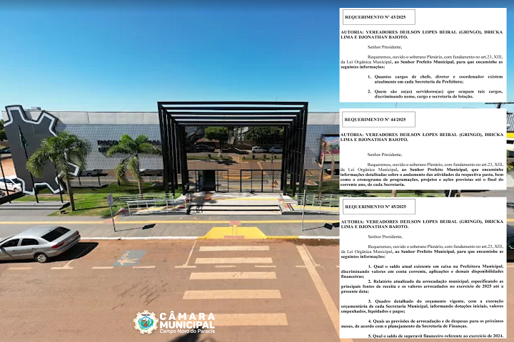 Requerimentos buscam ampliar transparência da gestão pública municipal