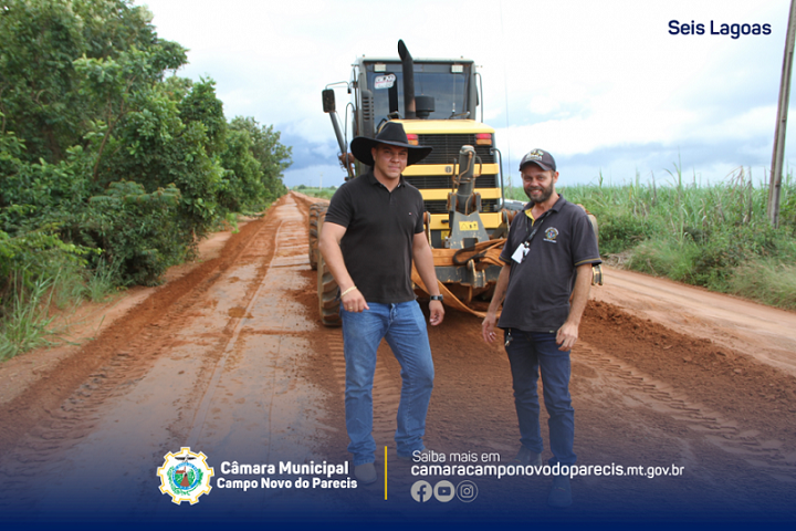 Vereador Djonathan Baioto acompanha manutenção em estradas vicinais do município