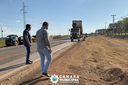 Vereadores acompanham manutenções na MT 235 Vereadores acompanham manutenções na MT 235